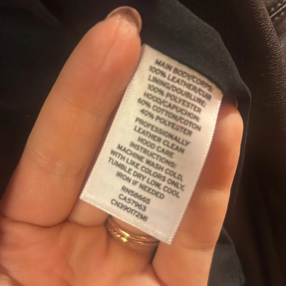 CasIon® Leather Moto Jacket with Removable Hood XXL - Picture 9 of 9